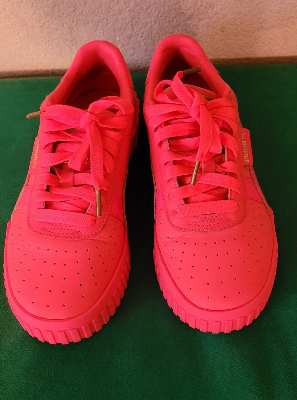 Puma Women's Neon Pink Platform Sneakers